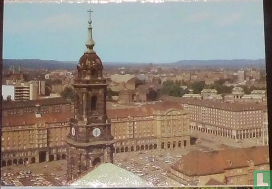 Dresden - Blick vom Rathausturm zum Altmarkt und Zwinger - Bild 1