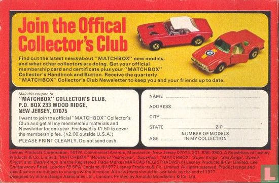 Matchbox 1977 Catalogue - Bild 2