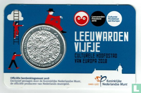Niederlande 6 Euro 2018 (Coincard - UNC) "Leeuwarden Vijfje" - Bild 1