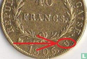 France 40 francs 1806 (U) - Image 3