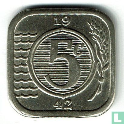 Nederland 5 cent 1942 (naslag) - Image 1