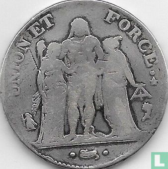 France 5 francs AN 5 (A) - Image 2