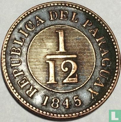 Paraguay 1/12 real 1845 - Afbeelding 1