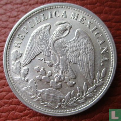 Mexiko 1 Peso 1898 (Mo AM - Restrike 1949 mit 134 Perlen) - Bild 2