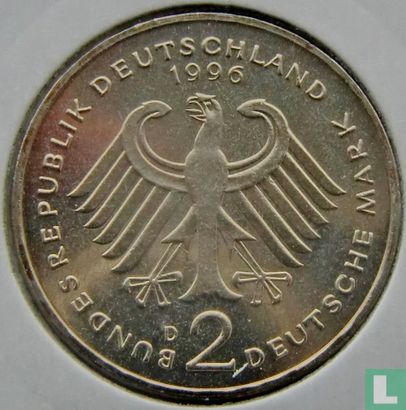 Duitsland 2 mark 1996 (D - Ludwig Erhard) - Afbeelding 1