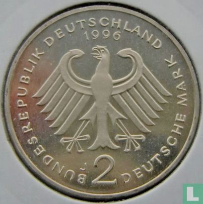 Germany 2 mark 1996 (J - Ludwig Erhard) - Image 1