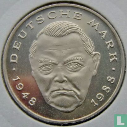 Germany 2 mark 1996 (J - Ludwig Erhard) - Image 2