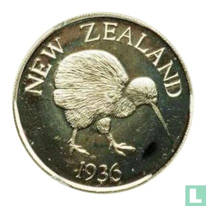 New Zealand Sovereign (D) 1936 (Silver - PROOF) "Edward VIII Fantasy Coronation Medallion" - Image 2