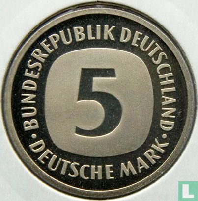 Germany 5 mark 1979 (PROOF - J) - Image 2