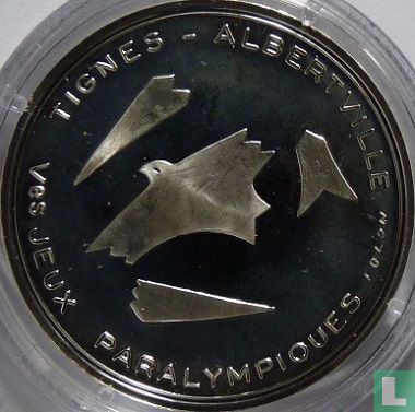 Frankrijk 100 francs 1992 (PROOF) "1992 Paralympics - Albertville" - Afbeelding 2