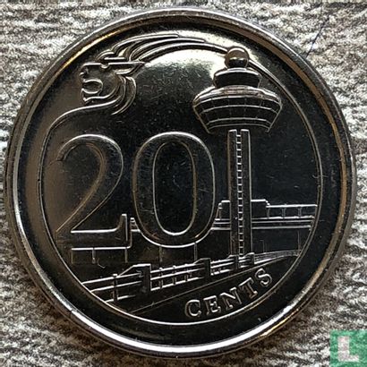 Singapour 20 cents 2017 - Image 2