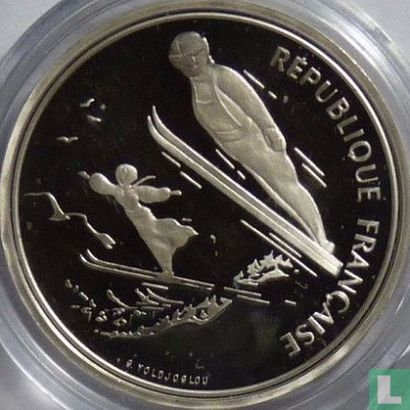 Frankreich 100 Franc 1991 (PP) "1992 Olympics - Albertville - Ski jumping" - Bild 2
