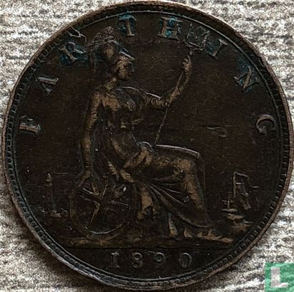 Verenigd Koninkrijk 1 farthing 1890 - Afbeelding 1