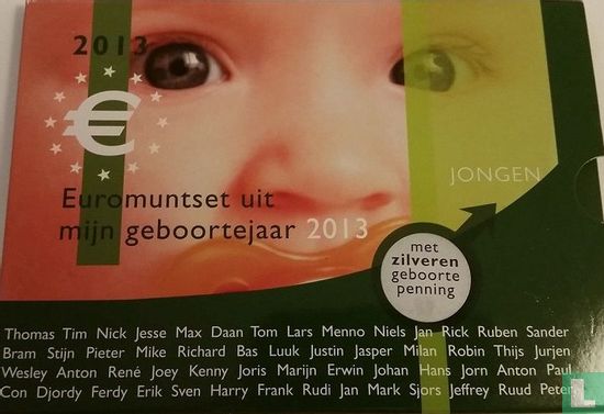 Nederland jaarset 2013 (met zilveren penning) "Baby set boy" - Afbeelding 1
