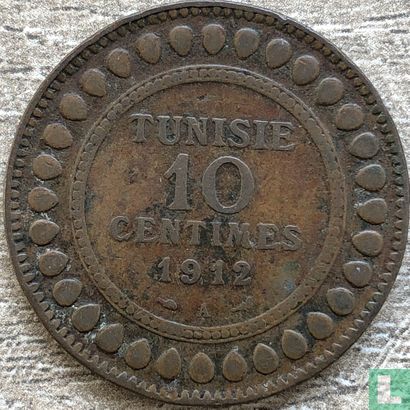 Tunesië 10 centimes 1912 (AH1330) - Afbeelding 1