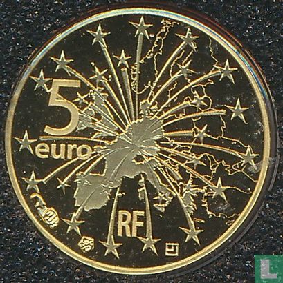 Frankrijk 5 euro 2018 (PROOF) "25 years Maastricht Treaty" - Afbeelding 2