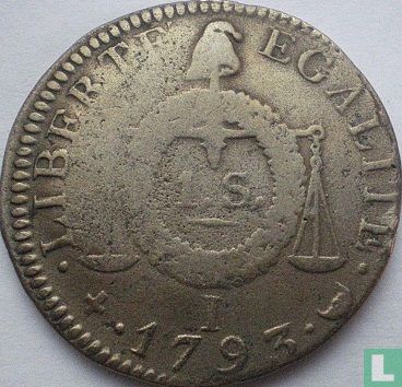France 1 sol 1793 (I - with year 1793) - Image 1