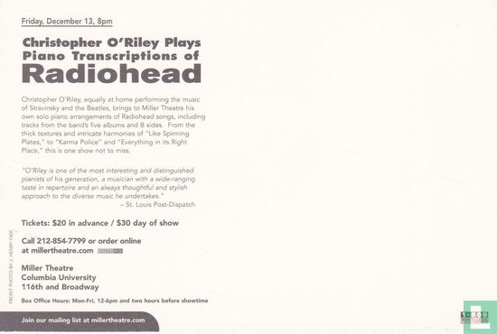 Miller Theatre - Radiohead - Afbeelding 2