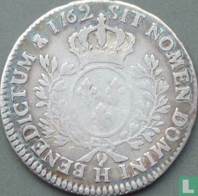Frankrijk ½ écu 1762 (H) - Afbeelding 1