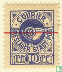 Cor postal (avec fond lisse) avec bande rouge - Image 1
