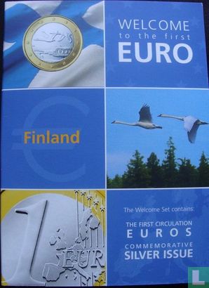 Finland combinatie set 2002 "Welcome to the first Euro" - Afbeelding 1