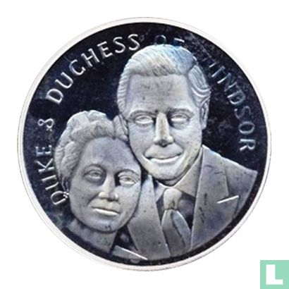 Palestine Sovereign (D) 1936 (Silver - PROOF) "Duke and Duchess of Windsor Fantasy Medallion" - Afbeelding 1