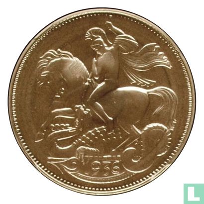 Great Britain Crown (D) 1936 (Silver - PROOF - Hearn - Type II) "Edward VIII Fantasy Coronation Medallion" - Afbeelding 2