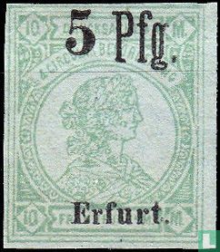 Frankofurtia, with overprint Erfurt / value