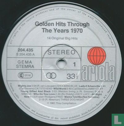 Golden Hits Through The Years 1970  - Bild 3