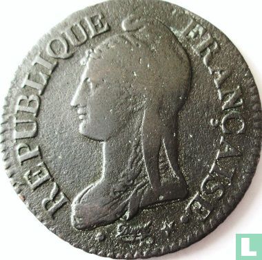 Frankrijk 5 centimes AN 7 (W) - Afbeelding 2
