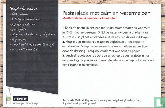 Pastasalade met zalm en watermeloen - Image 2