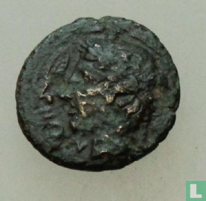 Leontini, Sizilien  AE14  (Trias, 3/12 Litra, Dreibeinaltar, Antikes Griechenland)  405-402 v. Chr - Bild 2
