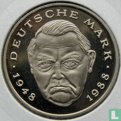 Germany 2 mark 1995 (D - Ludwig Erhard) - Image 2