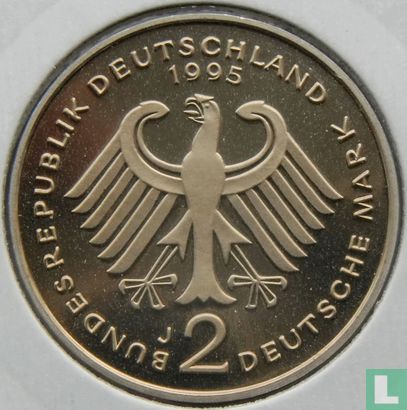 Duitsland 2 mark 1995 (J - Franz Joseph Strauss) - Afbeelding 1