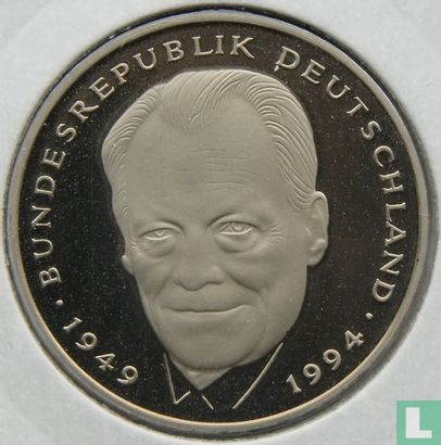 Germany 2 mark 1995 (D - Willy Brandt) - Image 2
