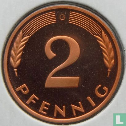 Duitsland 2 pfennig 1995 (G) - Afbeelding 2
