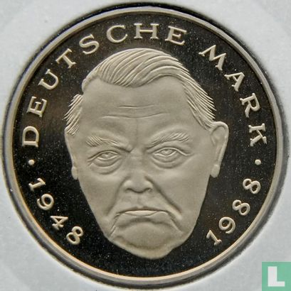 Germany 2 mark 1995 (J - Ludwig Erhard) - Image 2
