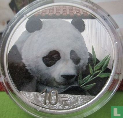 China 10 yuan 2018 (gekleurd) "Panda" - Afbeelding 2