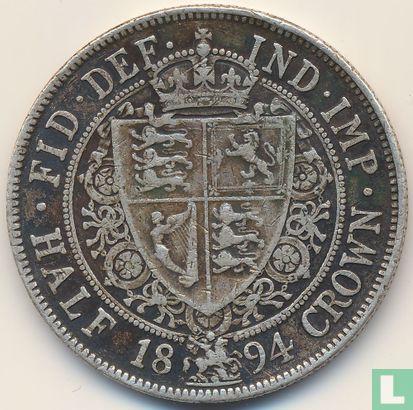 United Kingdom ½ crown 1894 - Image 1