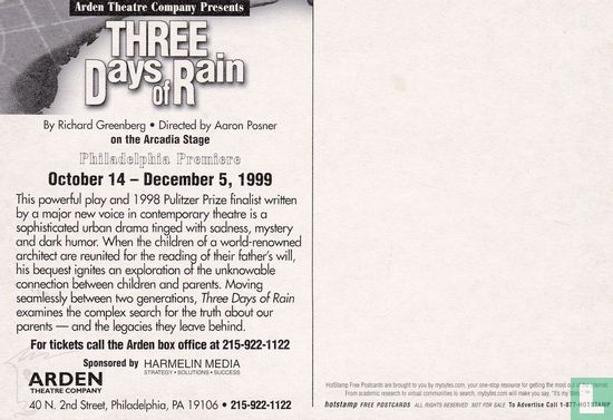 Arden Theatre Company - Three Days of Rain - Image 2