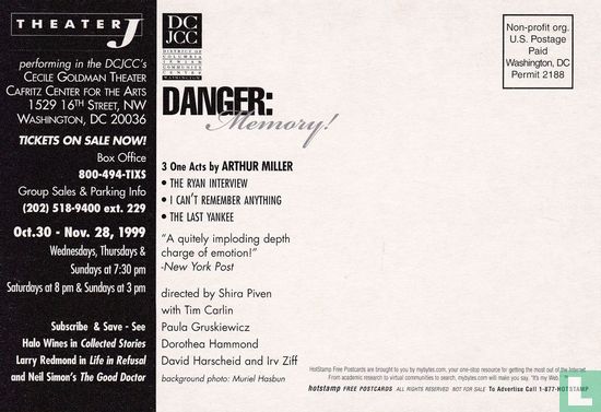 Theater J - Arthur Miller - Danger: Memory! - Afbeelding 2