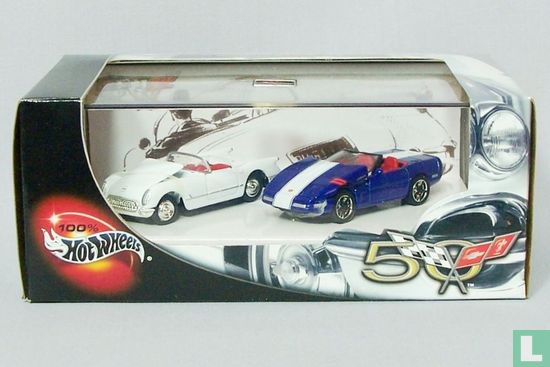 50th Anniversary Corvette - 2-Car Set - Afbeelding 1