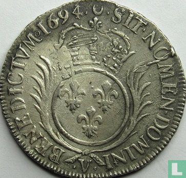 France ½ ecu 1694 (V) - Image 1