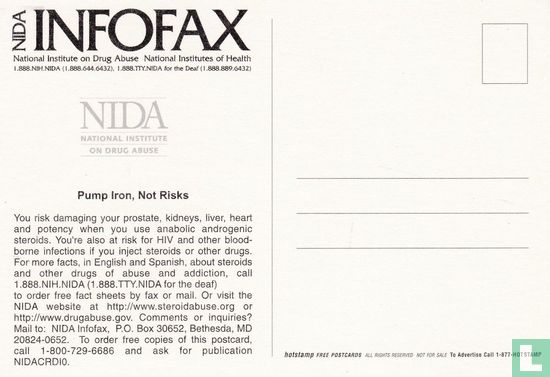 NIDA Infofax "Steroids"  - Afbeelding 2