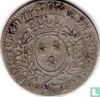 France ½ écu 1734 (Pau) - Image 1