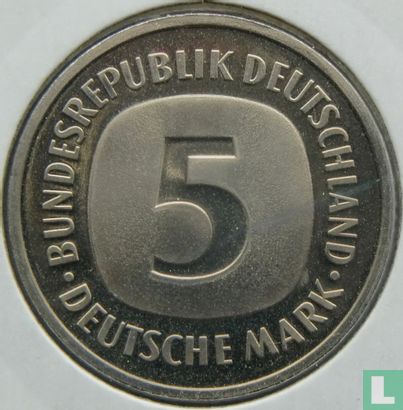 Allemagne 5 mark 1980 (F) - Image 2