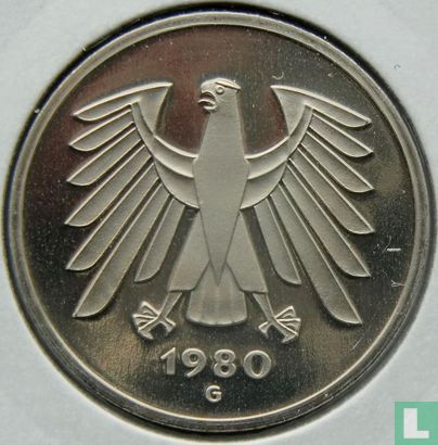 Germany 5 mark 1980 (G) - Image 1