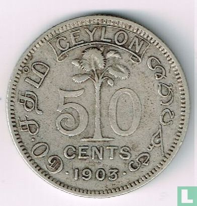 Ceylon 50 Cent 1903 - Bild 1