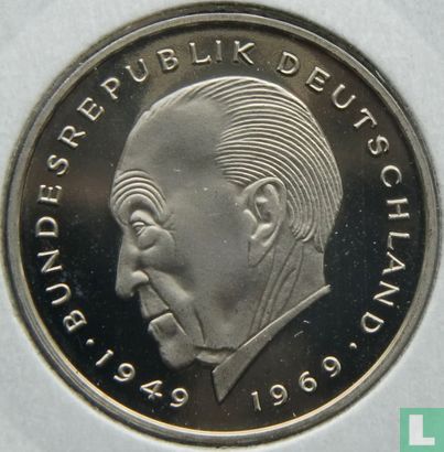 Duitsland 2 mark 1980 (J - Konrad Adenauer) - Afbeelding 2