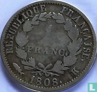 France 1 franc 1808 (K) - Image 1
